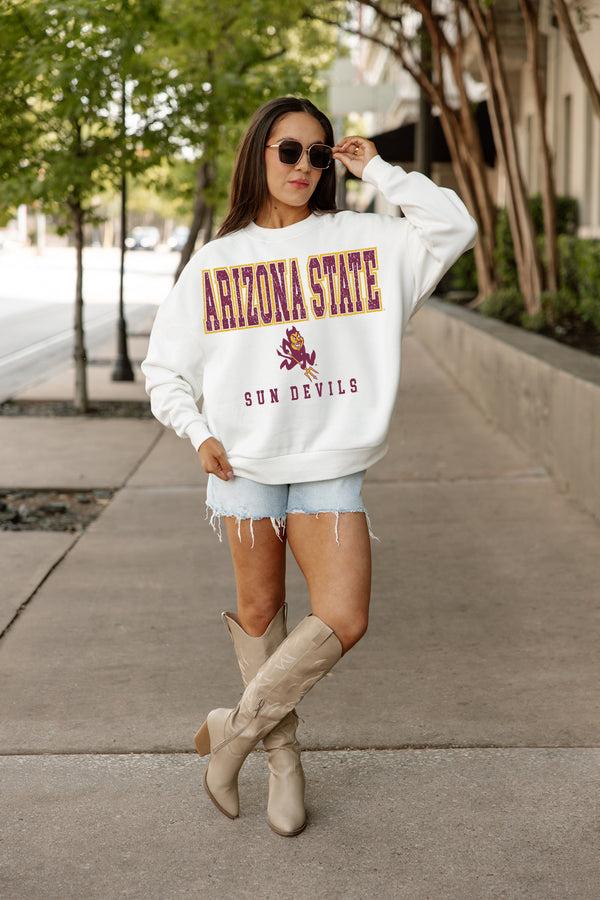 Gameday Couture ARIZONA STATE SUN DEVILS FREESTYLE PREMIUM FLEECE DROP SHOULDER CREWNECK PULLOVER