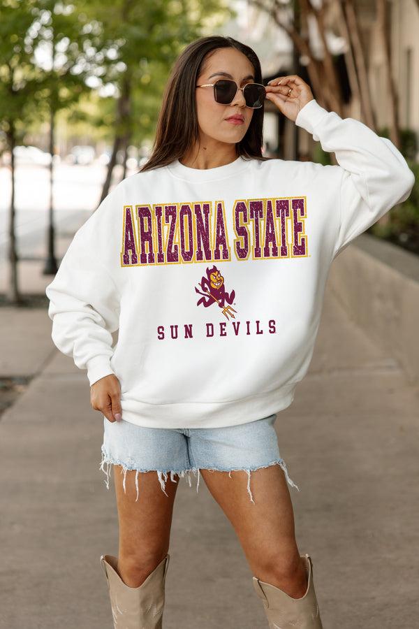 Gameday Couture ARIZONA STATE SUN DEVILS FREESTYLE PREMIUM FLEECE DROP SHOULDER CREWNECK PULLOVER