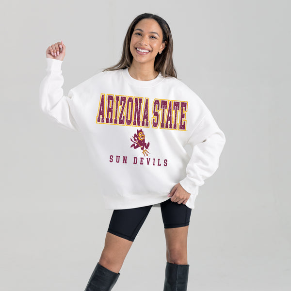 Gameday Couture ARIZONA STATE SUN DEVILS FREESTYLE PREMIUM FLEECE DROP SHOULDER CREWNECK PULLOVER