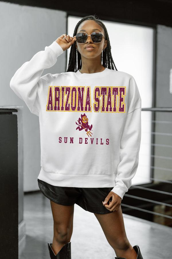 gameday couture ARIZONA STATE SUN DEVILS FREESTYLE PREMIUM FLEECE DROP SHOULDER CREWNECK PULLOVER