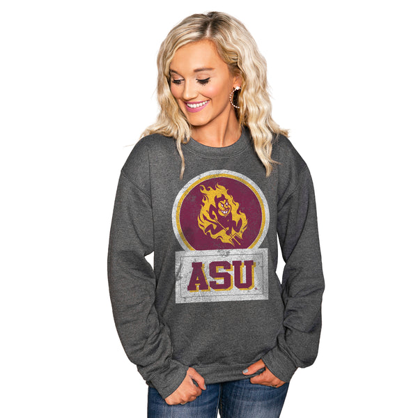 gameday couture ARIZONA STATE SUN DEVILS "GOOD VIBES" PERFECT CREW SWEATSHIRT