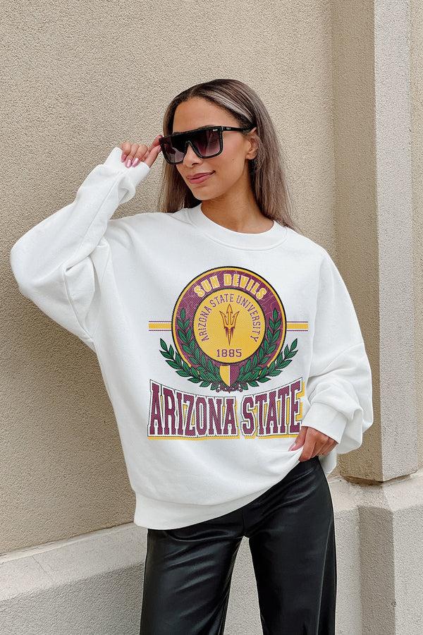 Gameday Couture ARIZONA STATE SUN DEVILS HOT SHOT PREMIUM FLEECE DROP SHOULDER CREWNECK PULLOVER