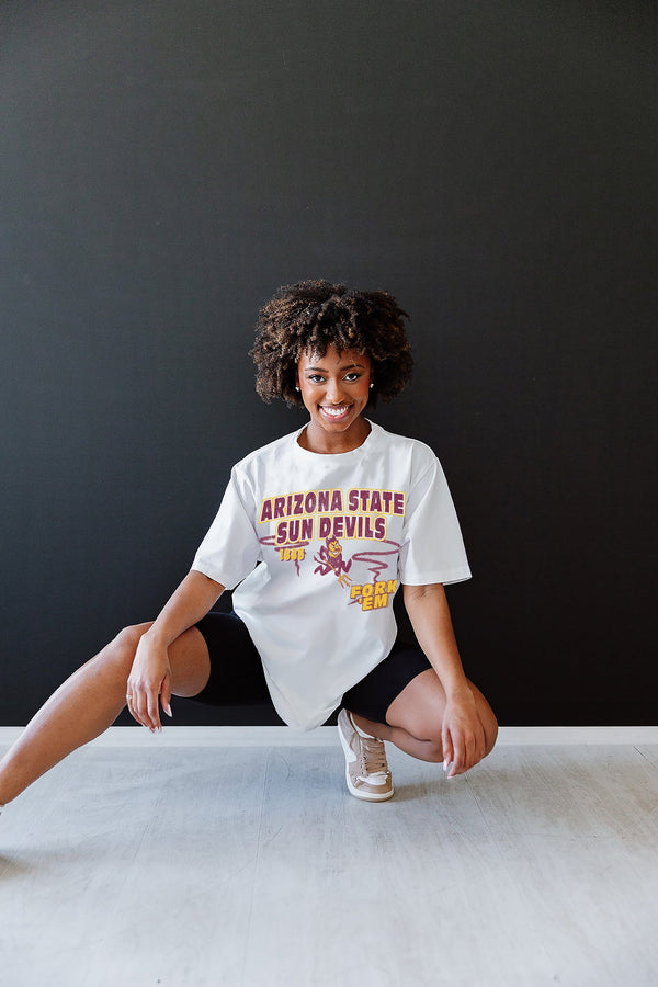 Gameday Couture ARIZONA STATE SUN DEVILS IN THE LEAD OVERSIZED CREWNECK TEE