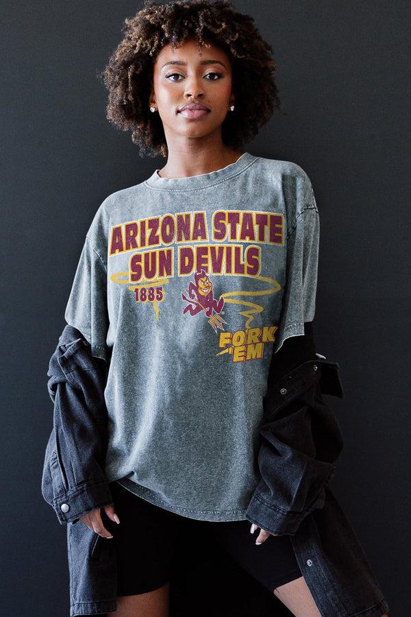Gameday Couture ARIZONA STATE SUN DEVILS KEEP THE LEAD OVERSIZED CREWNECK TEE