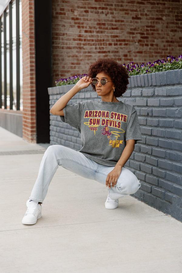 gameday couture ARIZONA STATE SUN DEVILS KEEP THE LEAD OVERSIZED CREWNECK TEE
