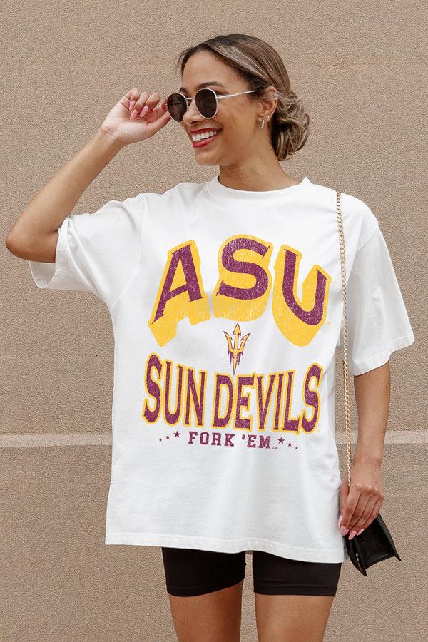 gameday couture ARIZONA STATE SUN DEVILS SHAKEDOWN OVERSIZED CREWNECK TEE