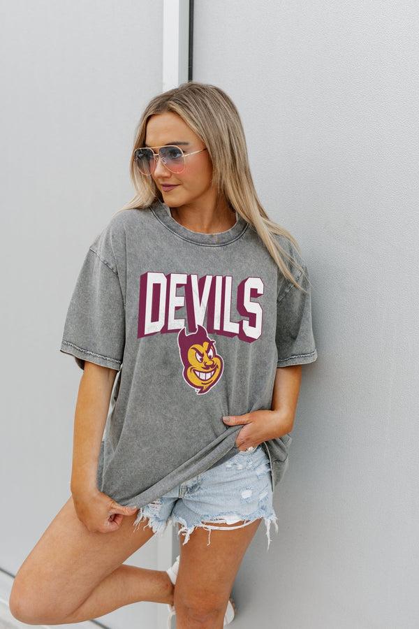 Gameday Couture ARIZONA STATE SUN DEVILS SOLID DEFENSE OVERSIZED CREWNECK TEE