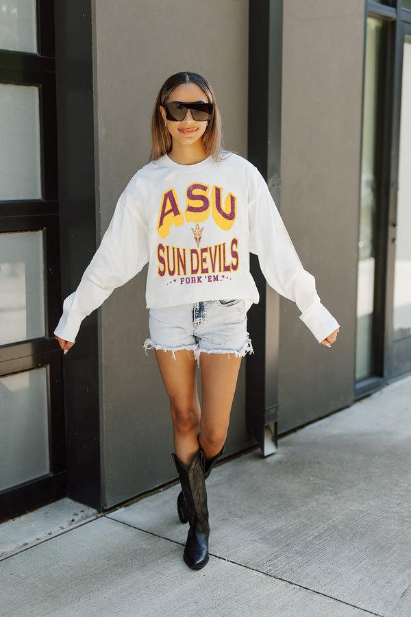 Gameday Couture ARIZONA STATE SUN DEVILS TIME OUT OVERSIZED LONG SLEEVE TEE