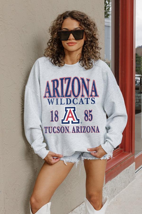 Gameday Couture ARIZONA WILDCATS ALLEGIANCE PREMIUM FLEECE DROP SHOULDER CREWNECK PULLOVER