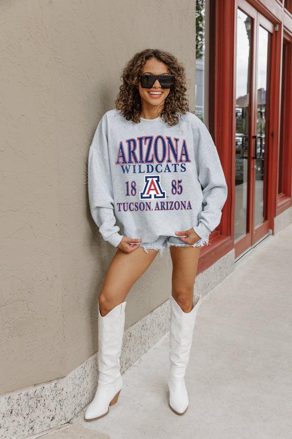 gameday couture ARIZONA WILDCATS ALLEGIANCE PREMIUM FLEECE DROP SHOULDER CREWNECK PULLOVER
