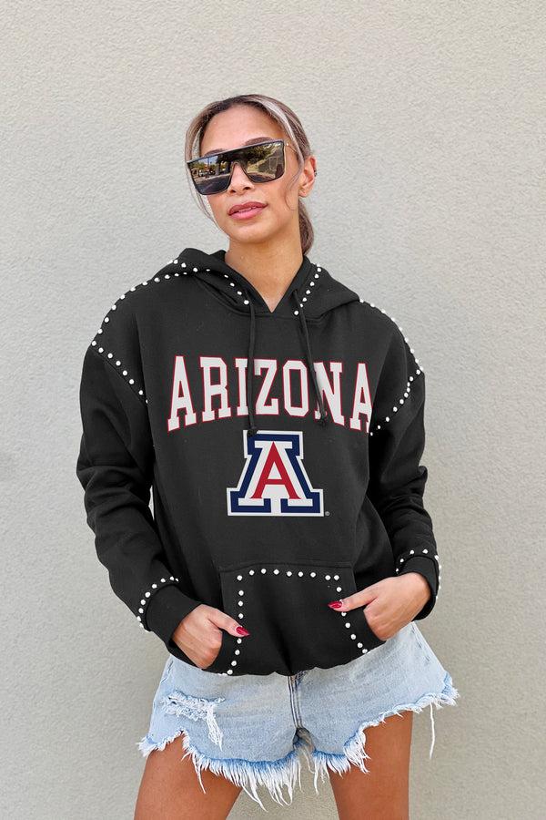 Gameday Couture ARIZONA WILDCATS BELLE OF THE BALL STUDDED DETAIL FLEECE FRONT POCKET HOODIE