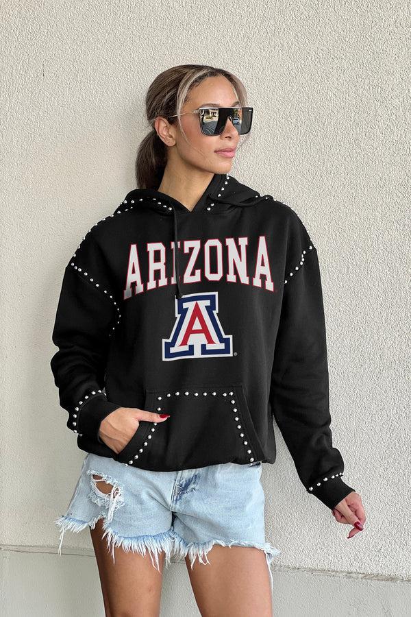 Gameday Couture ARIZONA WILDCATS BELLE OF THE BALL STUDDED DETAIL FLEECE FRONT POCKET HOODIE