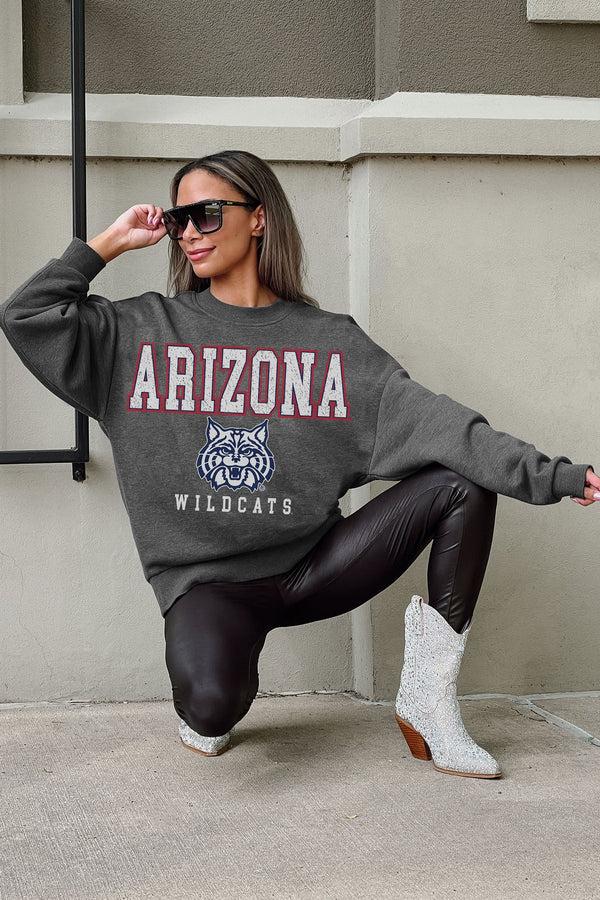 Gameday Couture ARIZONA WILDCATS EASY STREET PREMIUM FLEECE DROP SHOULDER CREWNECK PULLOVER