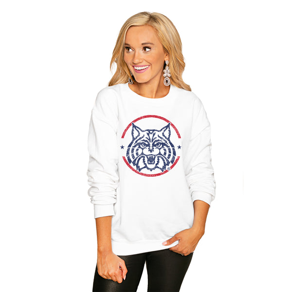 gameday couture ARIZONA WILDCATS "END ZONE" PERFECT COZY CREW SWEATSHIRT