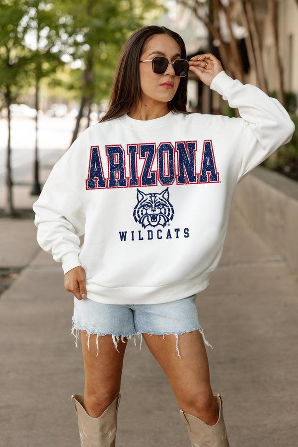 Gameday Couture ARIZONA WILDCATS FREESTYLE PREMIUM FLEECE DROP SHOULDER CREWNECK PULLOVER