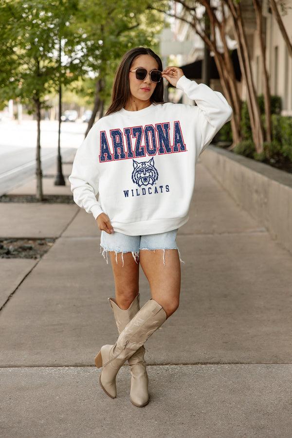 gameday couture ARIZONA WILDCATS FREESTYLE PREMIUM FLEECE DROP SHOULDER CREWNECK PULLOVER