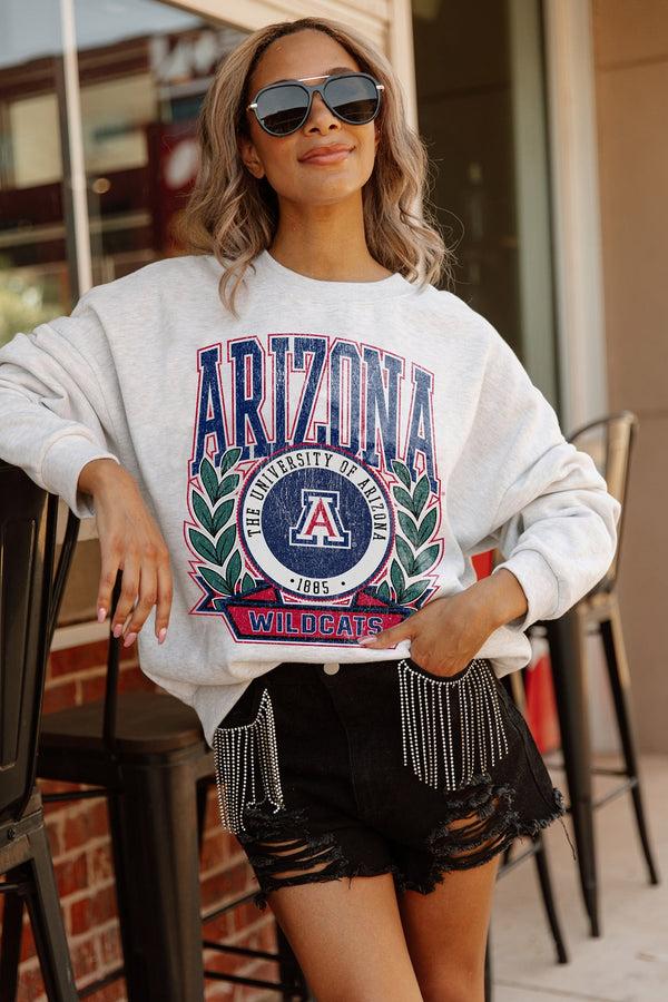 Gameday Couture ARIZONA WILDCATS Go Fight Win Drop-Shoulder Crew Pullover By Madi Prewett Troutt