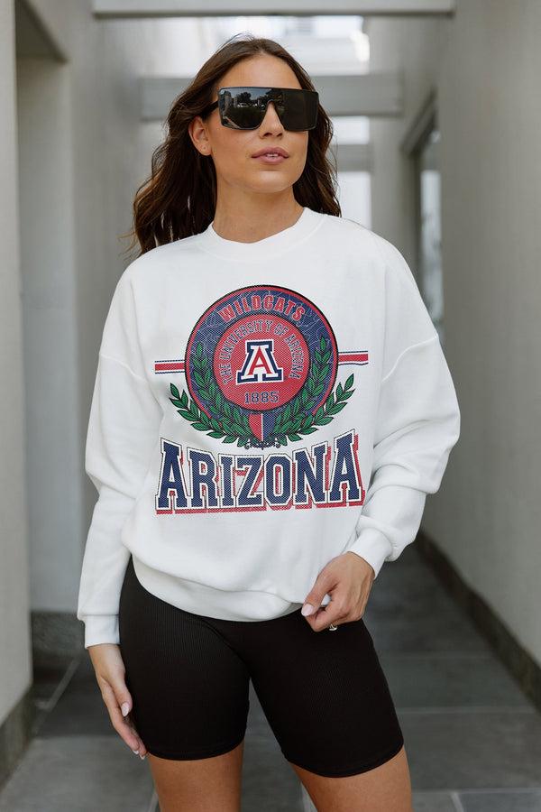 Gameday Couture ARIZONA WILDCATS HOT SHOT PREMIUM FLEECE DROP SHOULDER CREWNECK PULLOVER