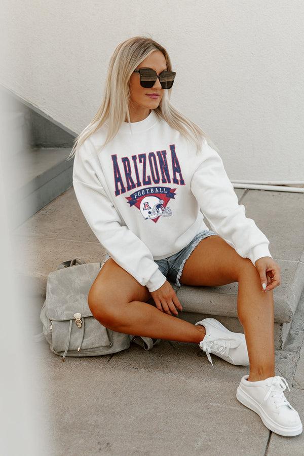 gameday couture ARIZONA WILDCATS SLOW MOTION PREMIUM FLEECE DROP SHOULDER CREWNECK PULLOVER