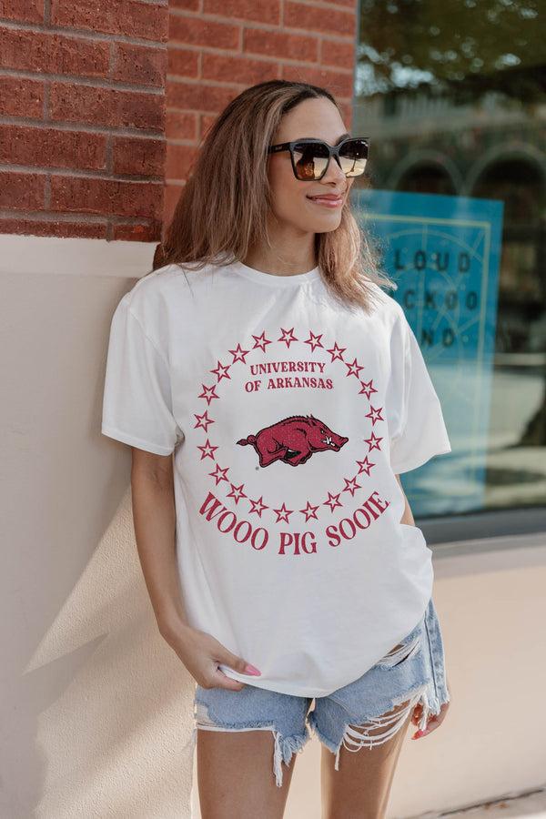Gameday Couture ARKANSAS RAZORBACKS On Point Oversized Crewneck Tee