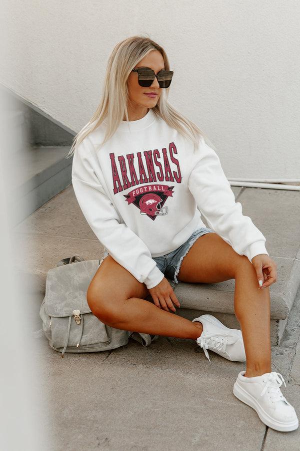 gameday couture ARKANSAS RAZORBACKS Slow Motion Fleece Crewneck Pullover
