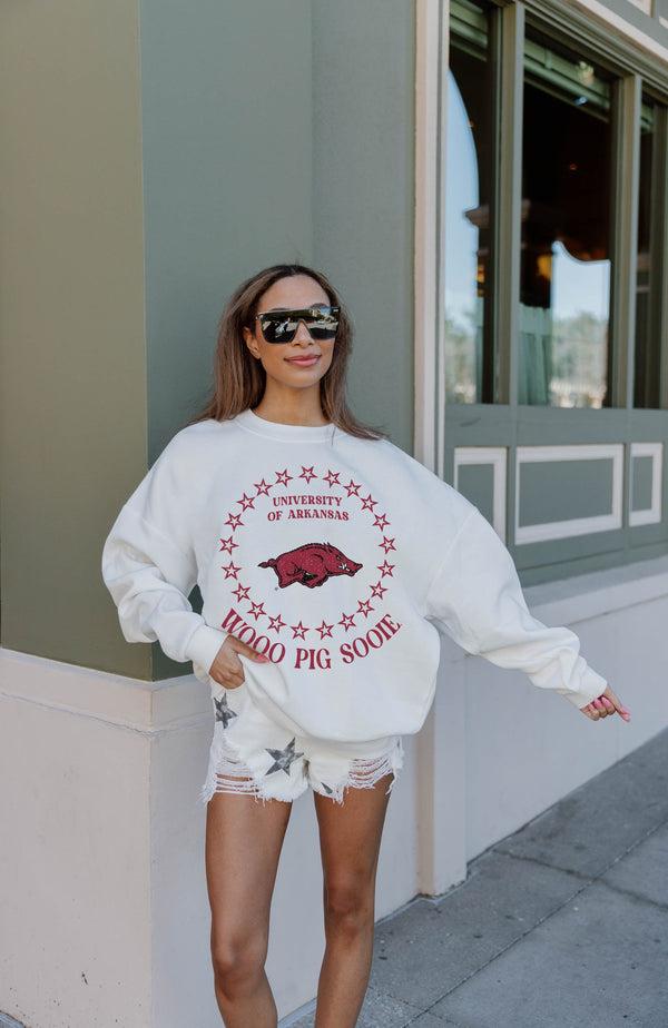 Gameday Couture ARKANSAS RAZORBACKS Superstar Fleece Crewneck Pullover