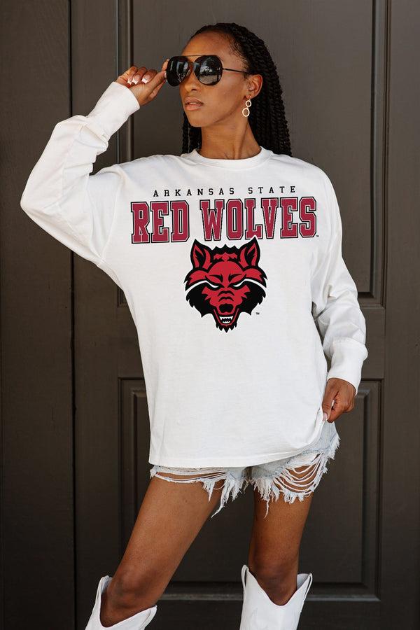 Gameday Couture ARKANSAS STATE RED WOLVES Big Goals Oversized Pullover