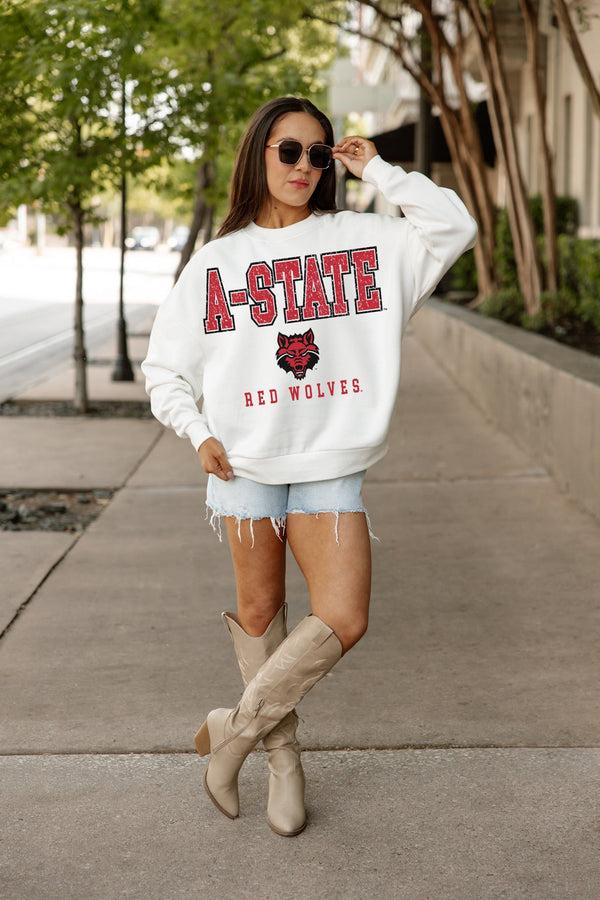 gameday couture ARKANSAS STATE RED WOLVES FREESTYLE PREMIUM FLEECE CREWNECK PULLOVER