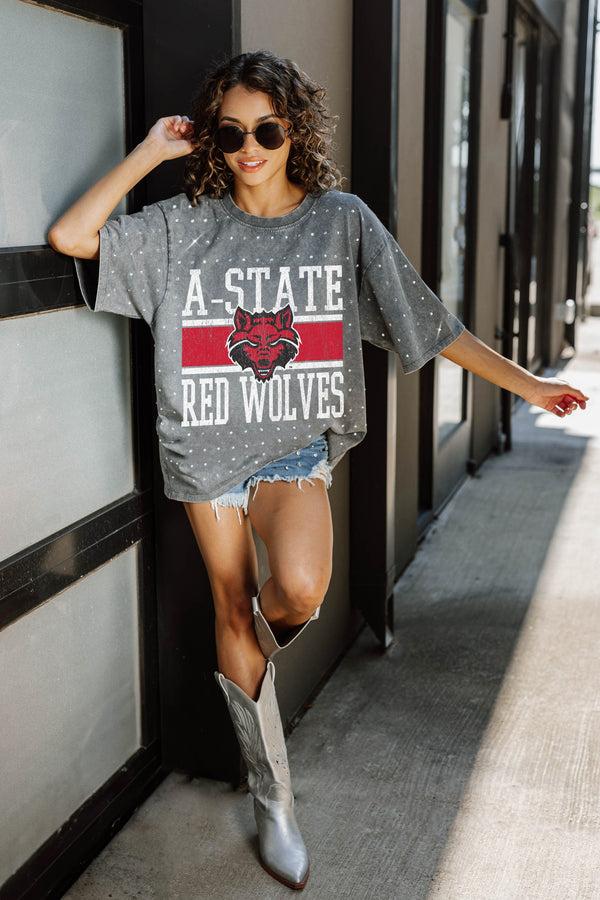 Gameday Couture ARKANSAS STATE RED WOLVES On The Ball Mini Rhinestone Tee