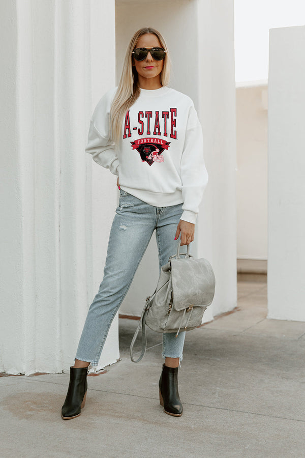 Gameday Couture ARKANSAS STATE RED WOLVES Slow Motion Fleece Crewneck Pullover