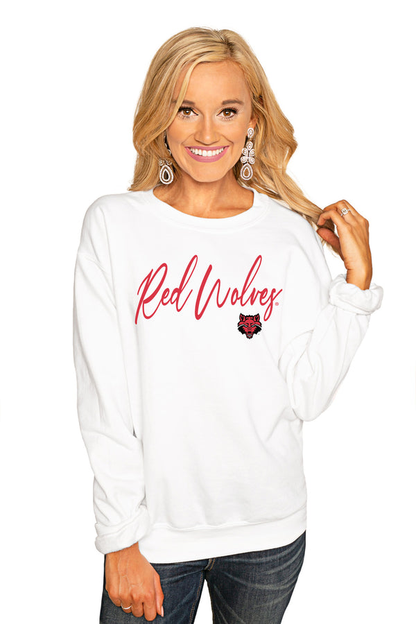 gameday couture ARKANSAS STATE RED WOLVES Win The Day Crew Sweatshirt