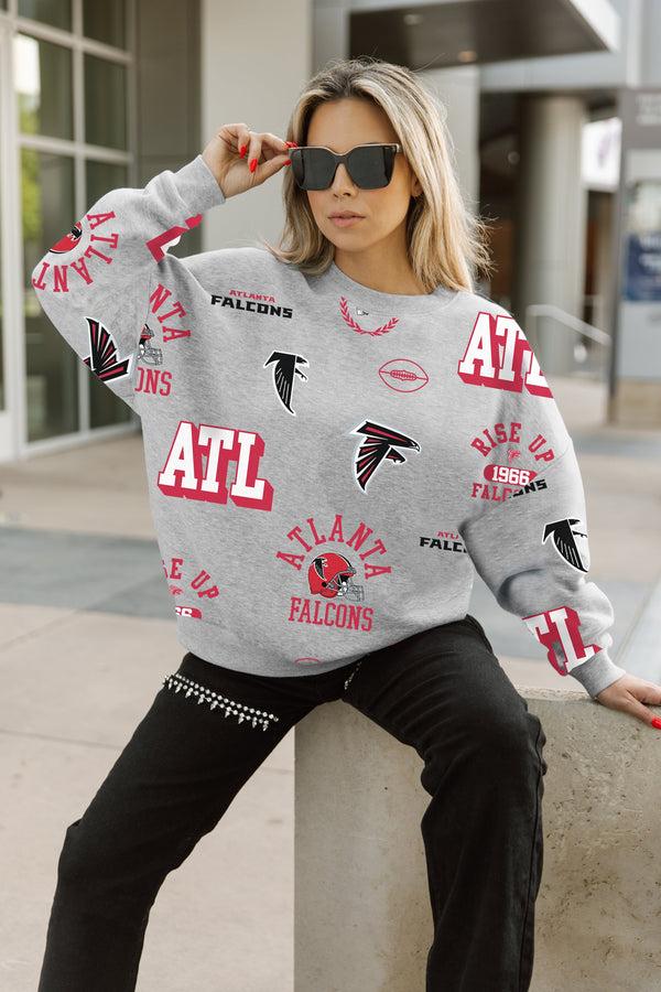 Gameday Couture ATLANTA FALCONS ALWAYS ON REPEAT PREMIUM FLEECE CREW SWEATSHIRT