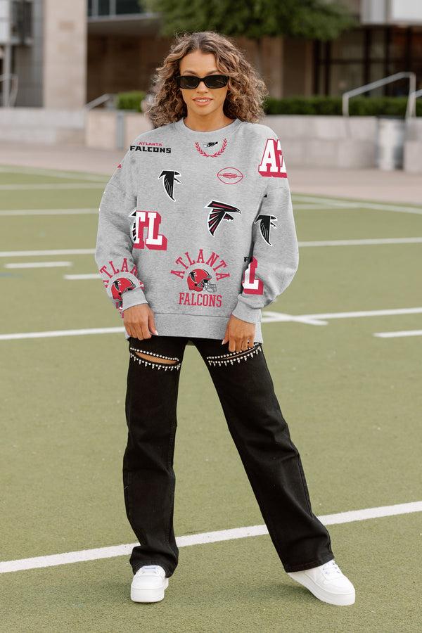 Gameday Couture ATLANTA FALCONS ALWAYS ON REPEAT PREMIUM FLEECE CREW SWEATSHIRT