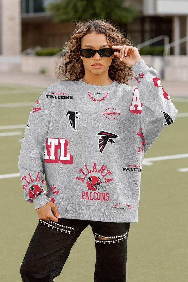 Gameday Couture ATLANTA FALCONS ALWAYS ON REPEAT PREMIUM FLEECE CREW SWEATSHIRT