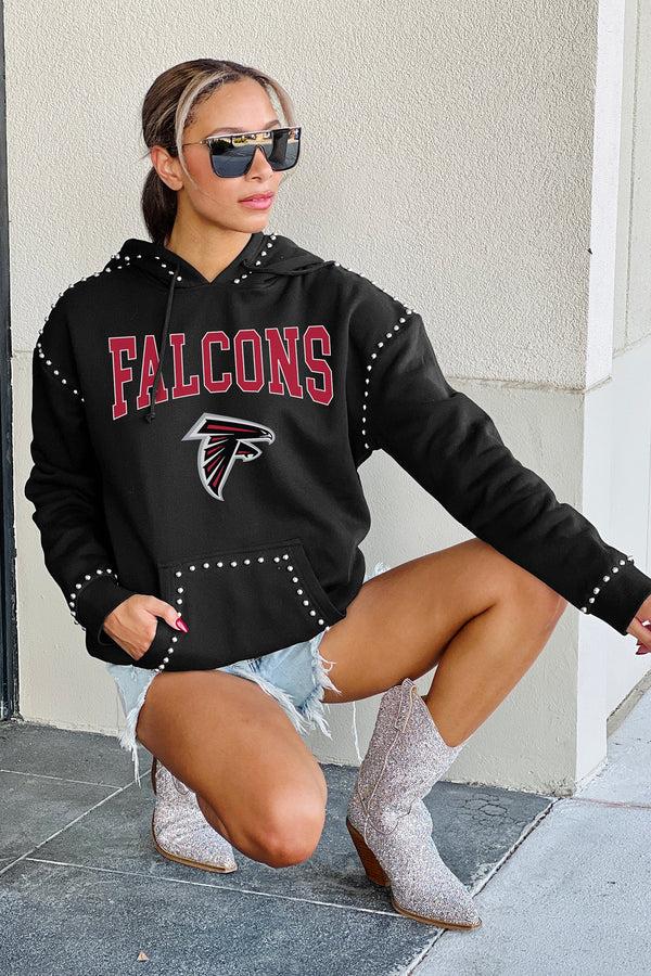 Gameday Couture ATLANTA FALCONS Catch The Vibe Studded-Detail Hoodie