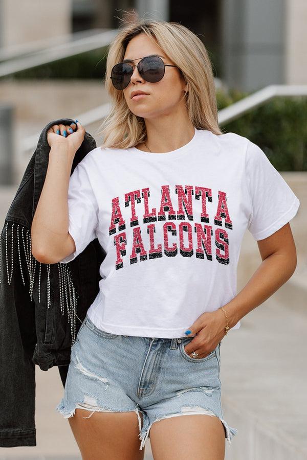Gameday Couture ATLANTA FALCONS Claim To Fame Boxy-Fit Crop Tee