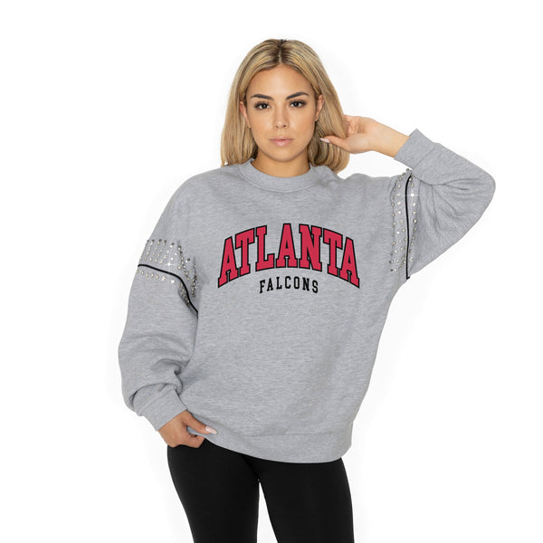 gameday couture ATLANTA FALCONS Competitive Edge Jewel-Trim Pullover gameday couture ATLANTA FALCONS Competitive Edge Jewel-Trim Pullover