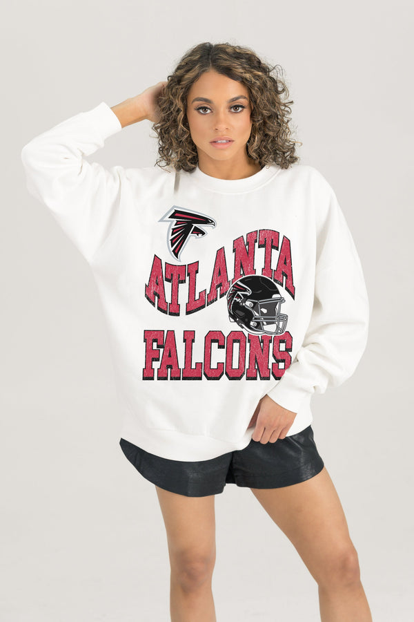 Gameday Couture ATLANTA FALCONS HARD EARNED PREMIUM FLEECE CREWNECK PULLOVER