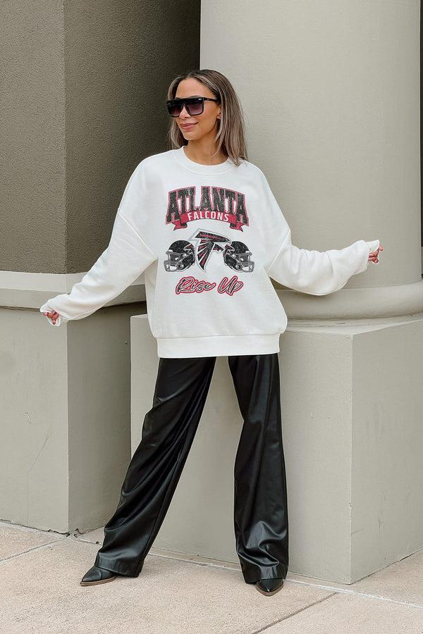 gameday couture ATLANTA FALCONS Passing Time Fleece Crewneck Pullover