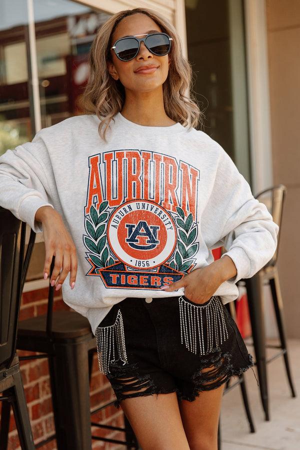 Gameday Couture AUBURN TIGERS Go Fight Win Drop-Shoulder Crew Pullover By Madi Prewett Troutt