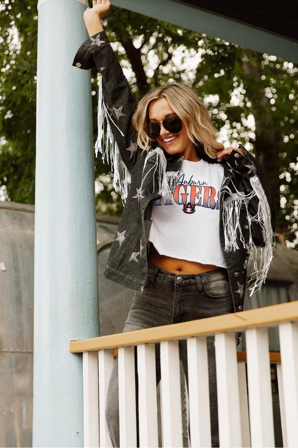 Gameday Couture AUBURN TIGERS Go The Distance Crop Tee