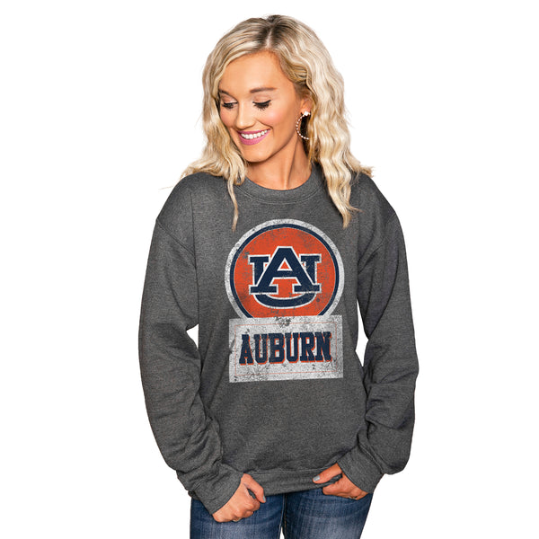 gameday couture AUBURN TIGERS Good Vibes Crew Sweatshirt