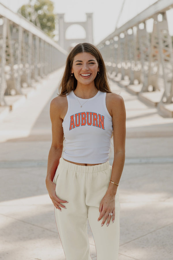 Gameday Couture AUBURN TIGERS Let's Play Ribbed Crop Tank By Madi Prewett Troutt