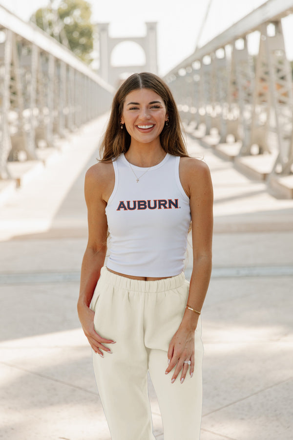 Gameday Couture AUBURN TIGERS Weekend Goals Ribbed Crop Tank By Madi Prewett Troutt