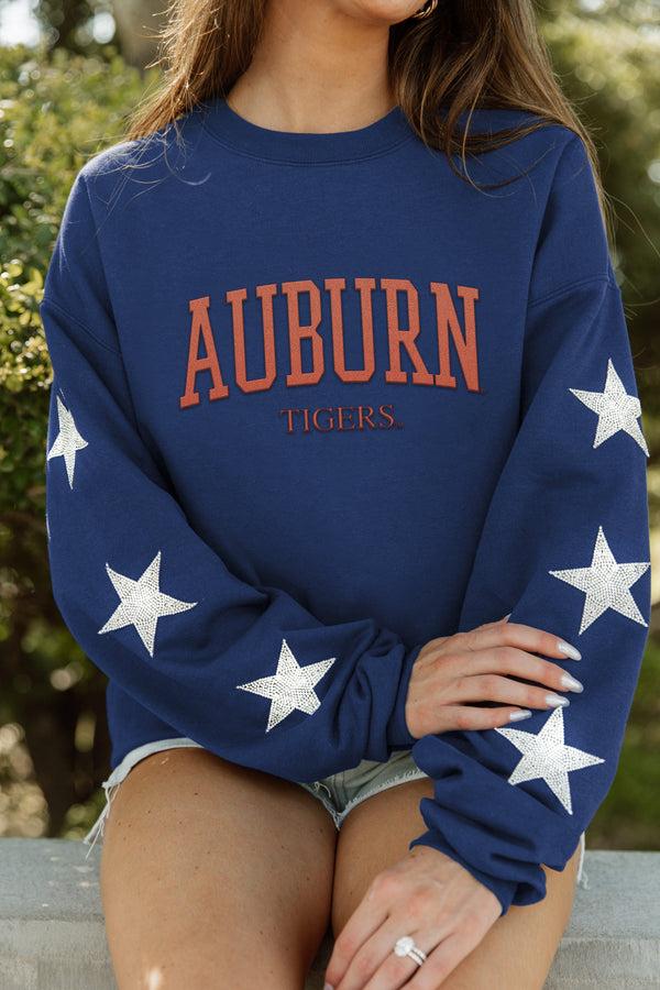 Gameday Couture AUBURN TIGERS Winning Team Embellished-Sleeve Pullover By Madi Prewett Troutt