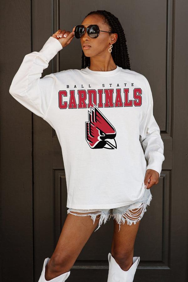 Gameday Couture BALL STATE CARDINALS Big Goals Oversized Pullover