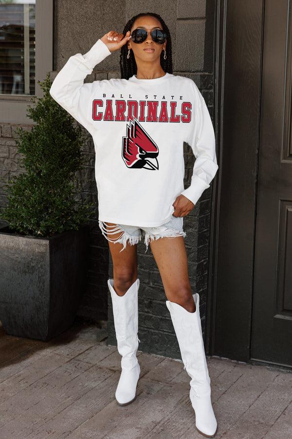 gameday couture BALL STATE CARDINALS Big Goals Oversized Pullover