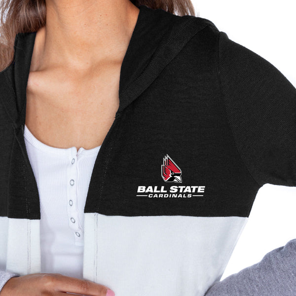 Gameday Couture BALL STATE CARDINALS Insignia Lightweight Colorblock Cardigan