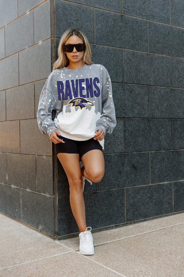 Gameday Couture BALTIMORE RAVENS CASUAL FAN LONG-SLEEVE FRENCH TERRY PULLOVER