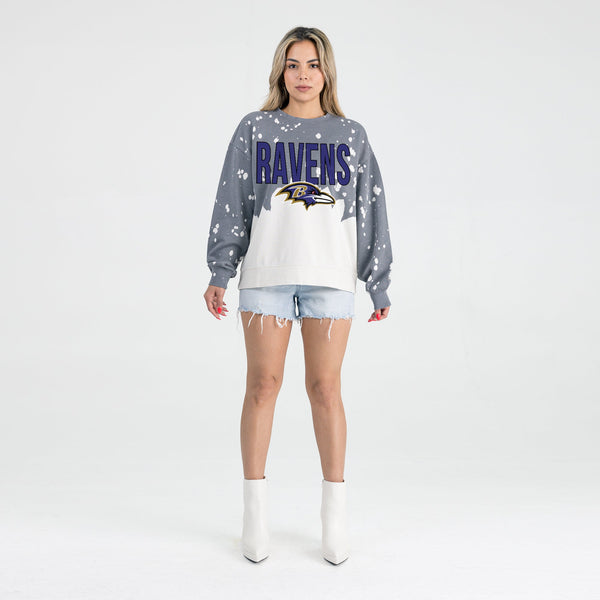 Gameday Couture BALTIMORE RAVENS CASUAL FAN LONG-SLEEVE FRENCH TERRY PULLOVER